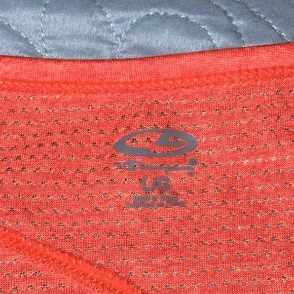 Champion Coral Open Back Activewear Top Womens L/G 100% Polyester Lightweight & - Picture 2 of 5